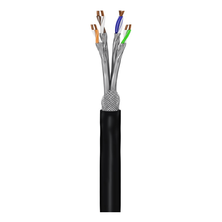SFB-ST-C6A-R-100-ZW Cat 6 netwerkkabel voor buiten - S/FTP (PiMF) - 100 meter - zwart - CCA