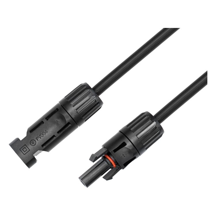 SLR-6mm-2-ZW 6 mm² Solar kabel met MC 4 connector - Male -> Female -  2 meter - Zwart