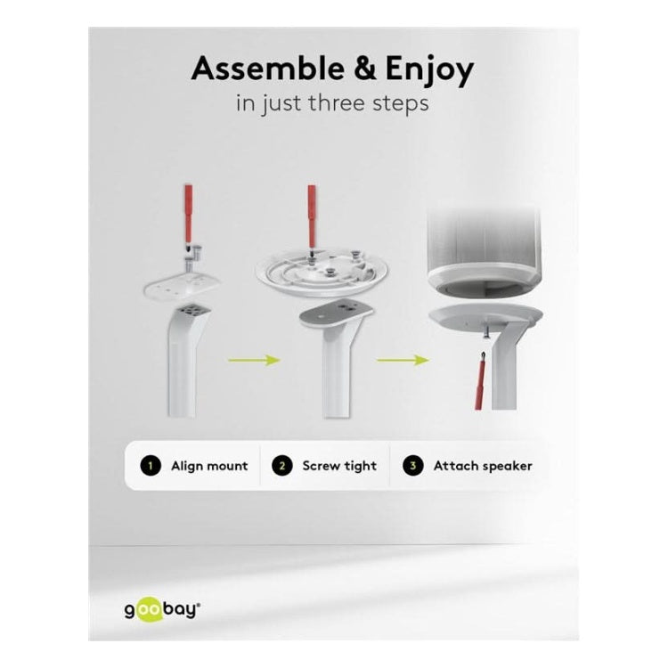 SM-SE1-VL-WT-2x Set van 2 stuks - Vloerstandaard voor Sonos Era 100 - Wit - 71.5 cm