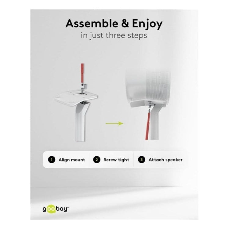 SM-SE3-VL-WT-2x Set van 2 stuks - Vloerstandaard voor Sonos Era 300 - Wit - 71.4 cm
