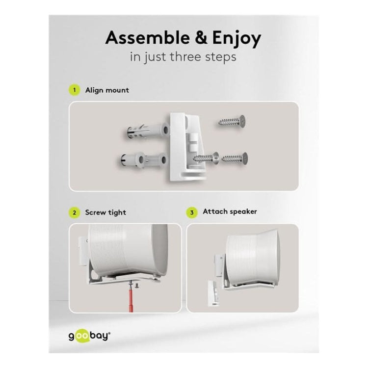 SM-SE3-WT-2x Set van 2 stuks - Muurbeugel voor Sonos Era 300 - Wit - Kantelbaar & draaibaar