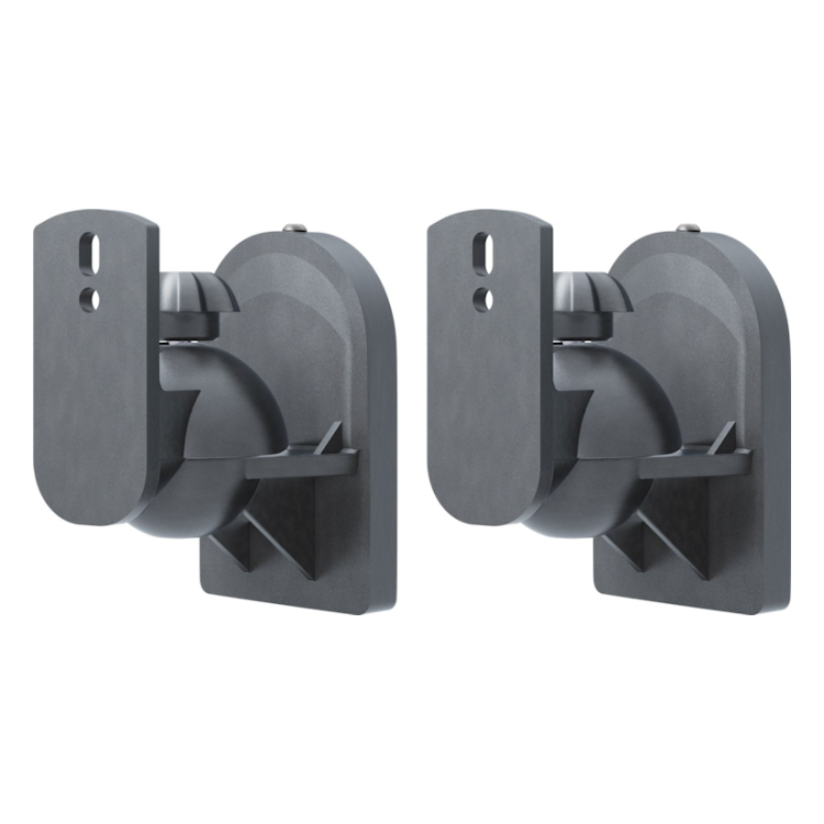 SM-UNI-ZW-2x Set van 2 stuks - Universele muurbeugel voor luidsprekers - Zwart - Kantelbaar & draaibaar