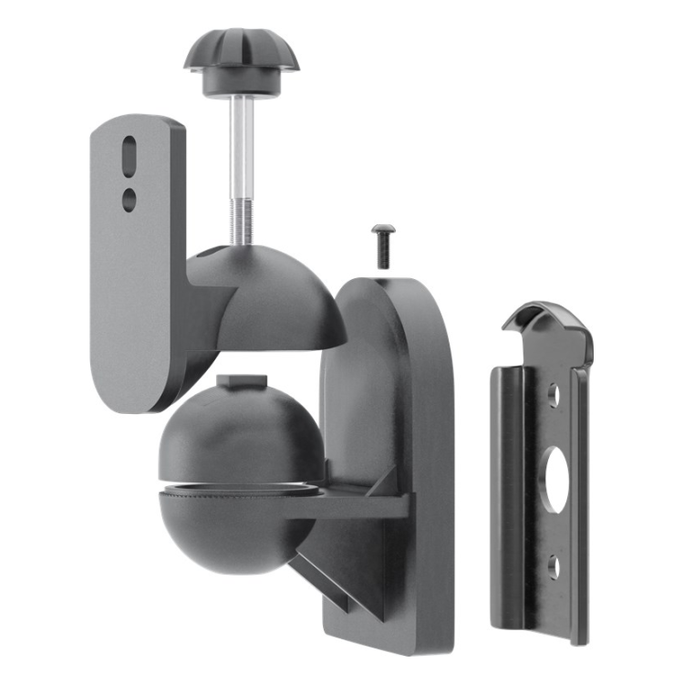 SM-UNI-ZW-2x Set van 2 stuks - Universele muurbeugel voor luidsprekers - Zwart - Kantelbaar & draaibaar
