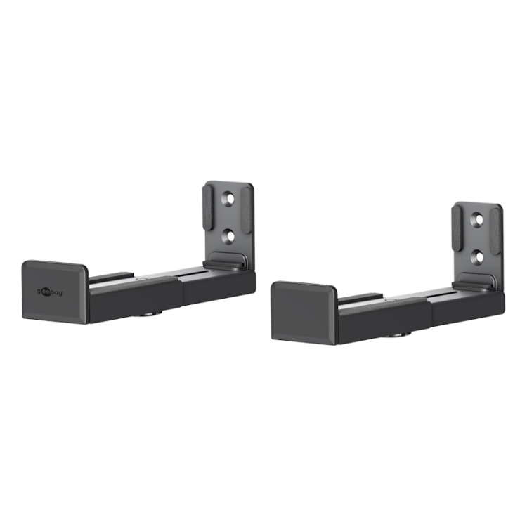 SM-UNISB-ZW-2x Universele muurbeugel voor soundbar - Zwart - Diepte instelbaar