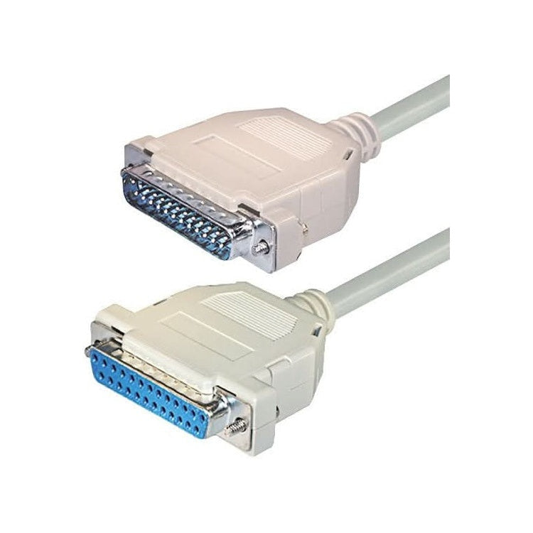 SR-V-25-25-1.8 Seriële RS232 Null Modemkabel - 25-pins SUB-D (m) naar 25-pins SUB-D (v) - 1,8 meter