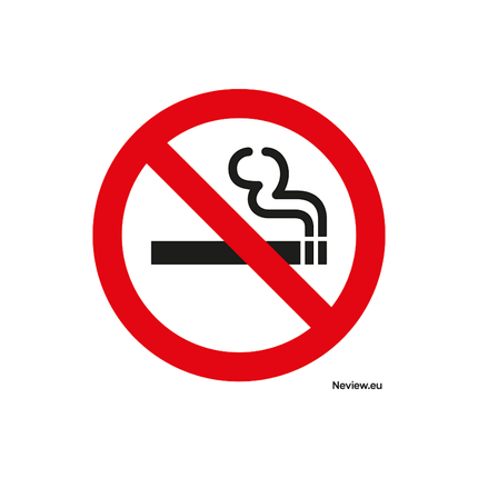 ST1010VTR Sticker - verboden te roken - 10x10 cm