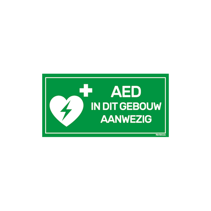 ST2010AED Sticker - AED - 20x10 cm