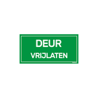 ST2010DV-GR Sticker - Deur vrij laten - 20x10 cm