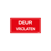 ST2010DV-RD Sticker - Deur vrij laten - Rood -  20x10 cm