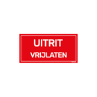 ST2010UV-RD Sticker - Uitrit vrijhouden - Rood -  20x10 cm