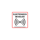 ST4-BU-55 Sticker -  elektronisch beveiligd - camerabewaking en inbraakalarm - 5,5x5,5 cm