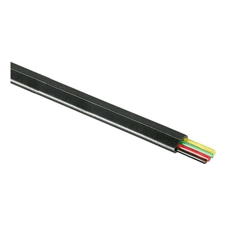 TEL-4AD-100-ZW 4 aderige telefoonkabel-plat - 100 meter - Zwart