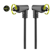 TL-2x360-1 Toslink kabel - 1 meter - 2 haakse stekkers - 4 mm