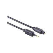 TL4-mTL-1 Toslink kabel - 1 meter - Toslink naar Mini Toslink - 4 mm - Zwart