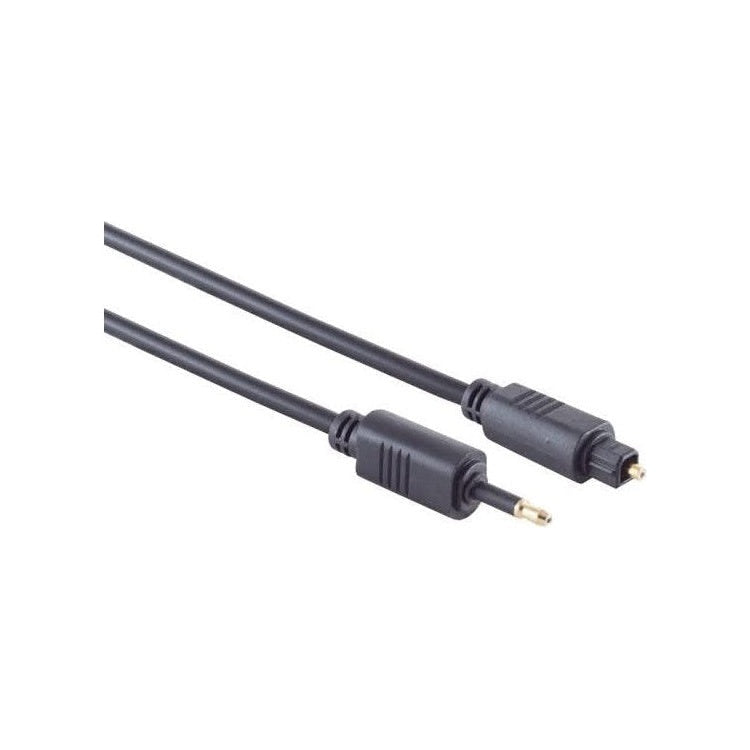 TL4-mTL-5 Toslink kabel - 5 meter - Toslink naar Mini Toslink - 4 mm - Zwart