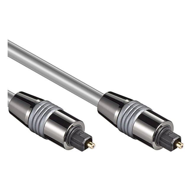 TL6-3 Toslink kabel - 3 meter - Toslink naar Toslink - 6 mm - Grijs