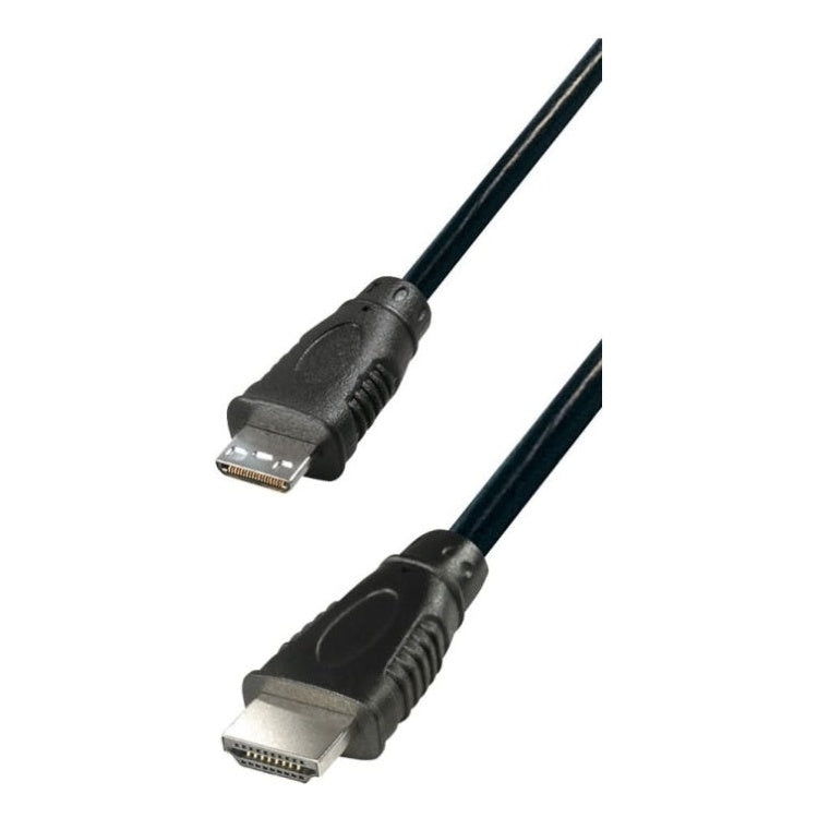 TM-HDMI-mHDMI-1.4-1 1 meter HDMI 1.4 kabel - 4K/30 Hz - HDMI A naar HDMI C (mini) - Transmedia - Zwart