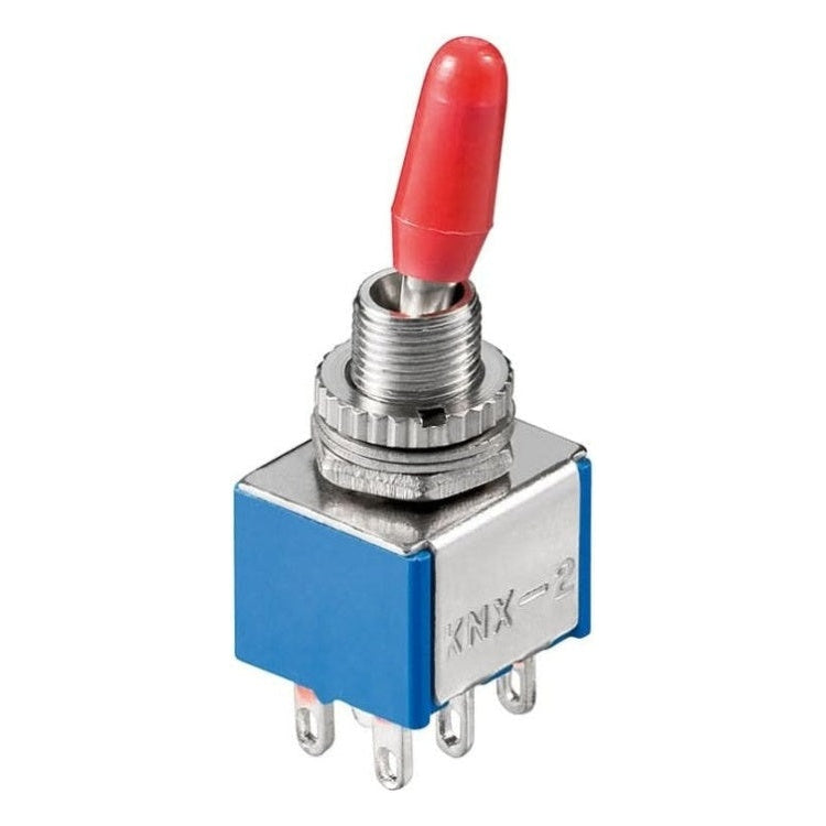 TMLSW2 Goobay tuimelschakelaar miniatuur - 6 pinnen - Blauwe behuizing