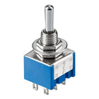 TMLSWAUA1 Goobay tuimelschakelaar miniatuur - 6 pinnen - Blauwe behuizing - 3 standen