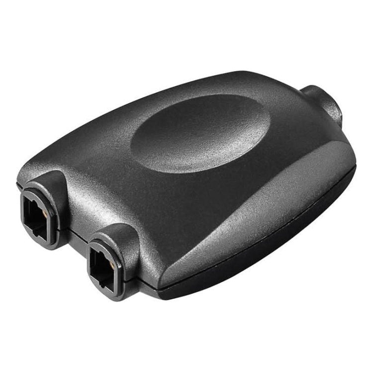 TOS-1-2 TOSLINK 1-naar-2 digitale audiosplitter - Verguld - zwart
