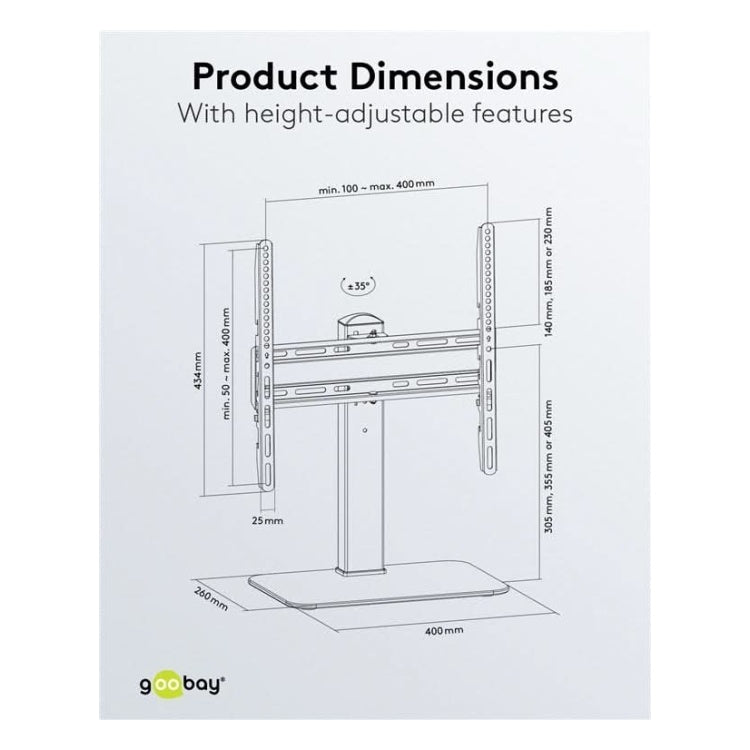 TVPS-32-55 Goobay basic TV tafel standaard - Tot 55 inch