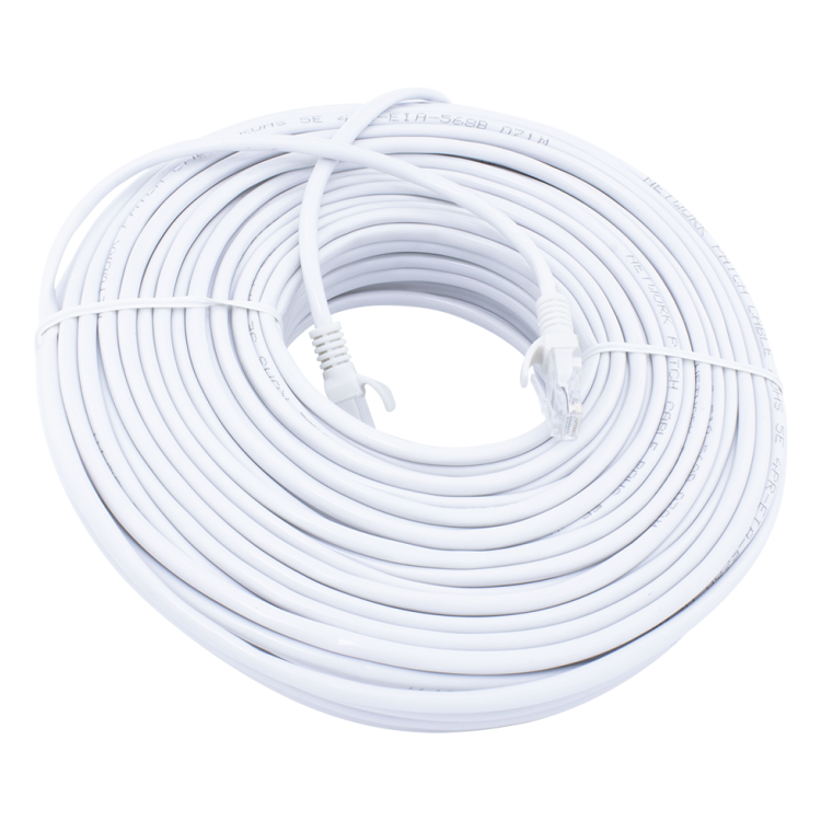 U-C5A-50 50 meter Cat 5e U/UTP kabel - Wit - Huismerk