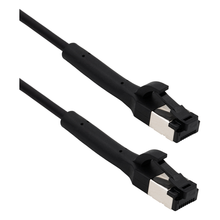 UFFL-C8C-0.25-ZW 25 cm Cat 8 U/FTP netwerkkabel - Flexibele connector - 100% koper