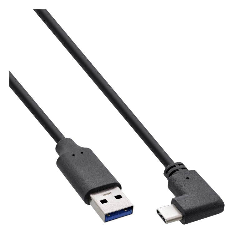 USB-3.2-A-CH-0.5 50 cm USB 3.2 kabel - haakse USB-C naar USB-A - Zwart
