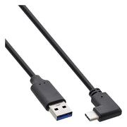 USB-3.2-A-CH-1.5 1,5 meter USB 3.2 kabel - haakse USB-C naar USB-A - Zwart