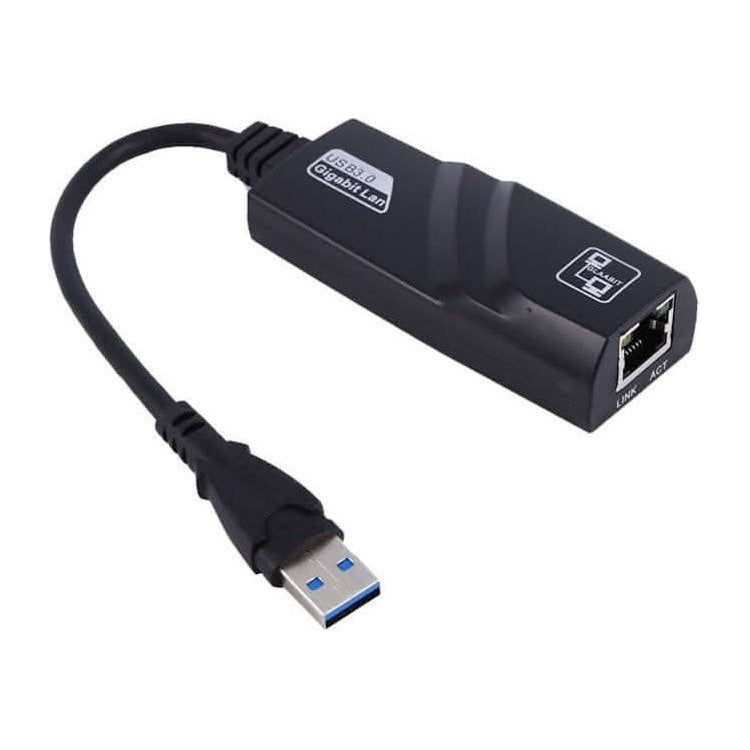 USB-A-GBIT USB-A naar Gbit LAN (netwerk) adapter - Zwart