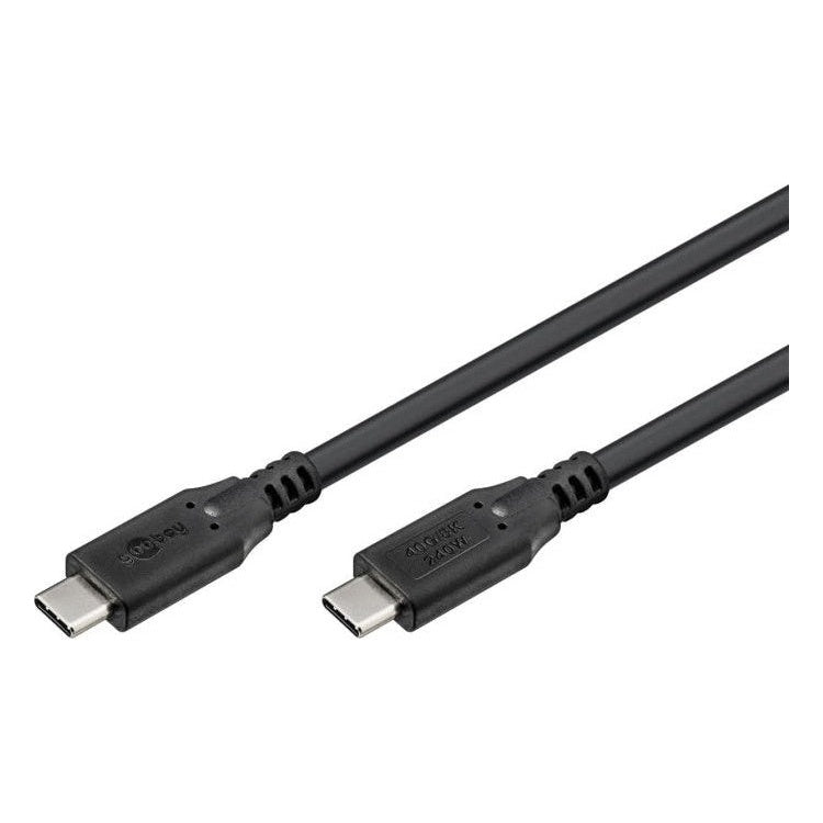 USB-C-4.0-40g-240w-0.5 USB 4 kabel - USB C - PD 240 watt - 8K/60Hz video - USB 4.0 - 40 Gbit - 50 cm