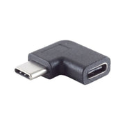 USB-C-90 USB-C naar USB-C koppelstuk - USB 3.1 - Tot 10 Gbit/s - Zwart - PD 100 watt - Haaks naar link/rechts