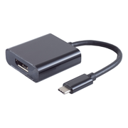 USB-C-DP 10 cm USB C naar DisplayPort 1.4 adapter - 4K/60Hz - Zwart