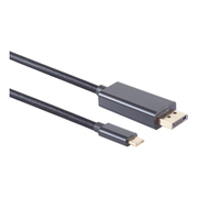 USB-C-DP-4K-1.8 1.8 meter USB C naar DisplayPort 1.4 kabel - 4K/60Hz - DP Alt Mode - 100% koper - Zwart