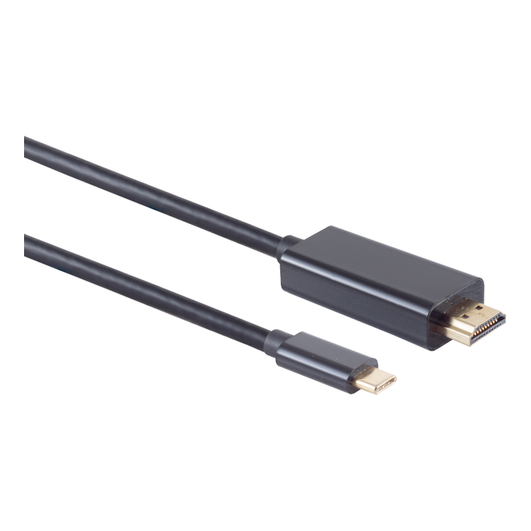 USB-C-HDMI-60Hz-2 1.8 meter USB C naar HDMI 1.4 kabel - 4K/30Hz - Zwart