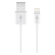 USB-LNG-1 Laad en data kabel lightning - 8-pin - 1 meter - Wit - Goobay