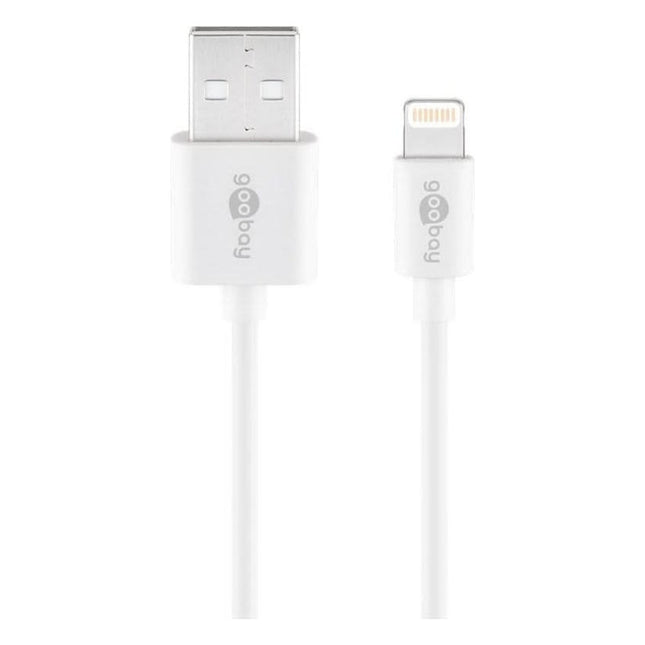 USB-LNG-1 Laad en data kabel lightning - 8-pin - 1 meter - Wit - Goobay
