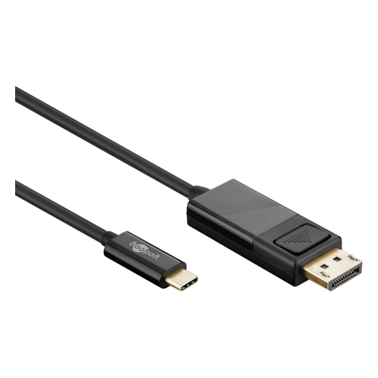USB1C-DP-1.2 1.2 meter USB C naar DisplayPort 1.4 kabel - 4K/60Hz - Zwart