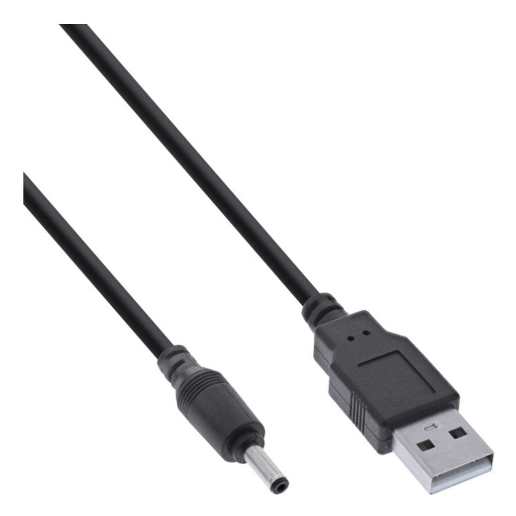 USB2.0-3.51.35V-2 2 meter USB-A naar DC-Plug Voedingskabel - 3,5 x 1,35 mm - 5V/3A - Zwart