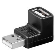 USB2.0-A-H USB 2.0 male naar USB 2.0 female haakse adapter 90°