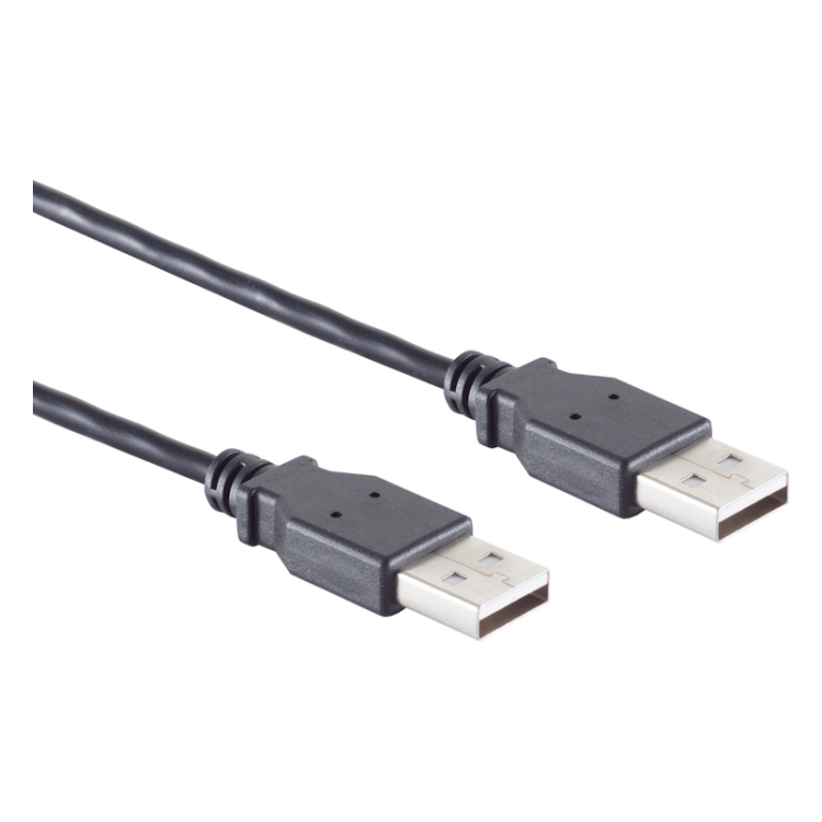 USB2.0-AA-1 USB A naar USB A kabel - USB 2.0 - 1 meter - Zwart