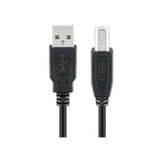 USB2.0-AB-0.5 USB A naar USB B kabel - USB 2.0 - 50 cm - Zwart