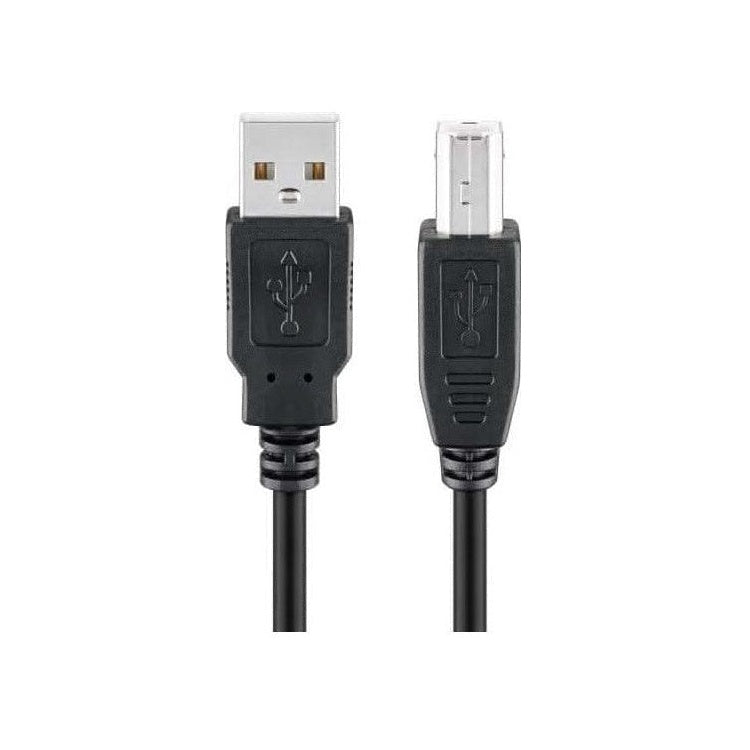 USB2.0-AB-0.5 USB A naar USB B kabel - USB 2.0 - 50 cm - Zwart