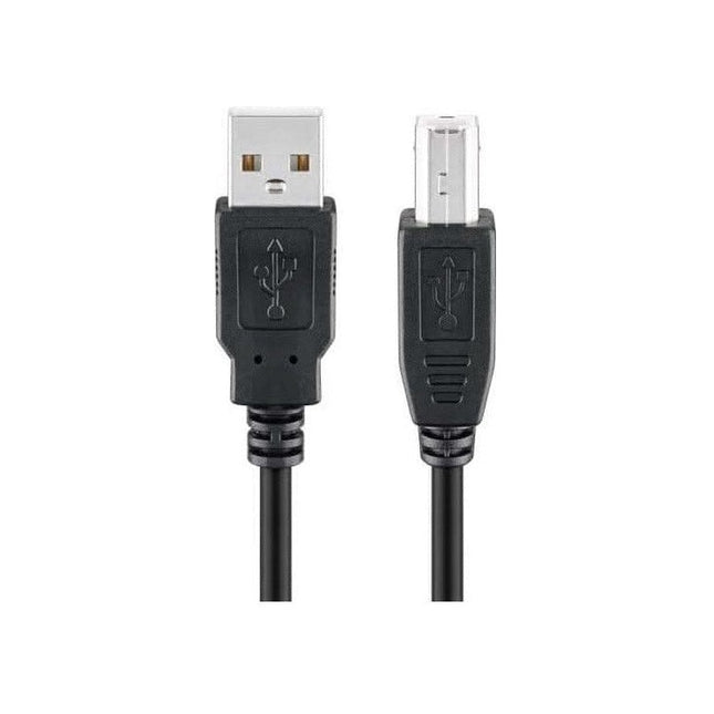 USB2.0-AB-0.5 USB A naar USB B kabel - USB 2.0 - 50 cm - Zwart