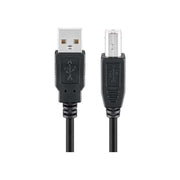 USB2.0-AB-1.8 USB A naar USB B kabel - USB 2.0 - 1.8 meter - Zwart