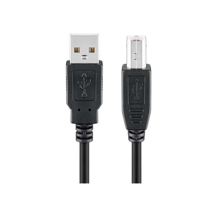USB2.0-AB-1.8 USB A naar USB B kabel - USB 2.0 - 1.8 meter - Zwart