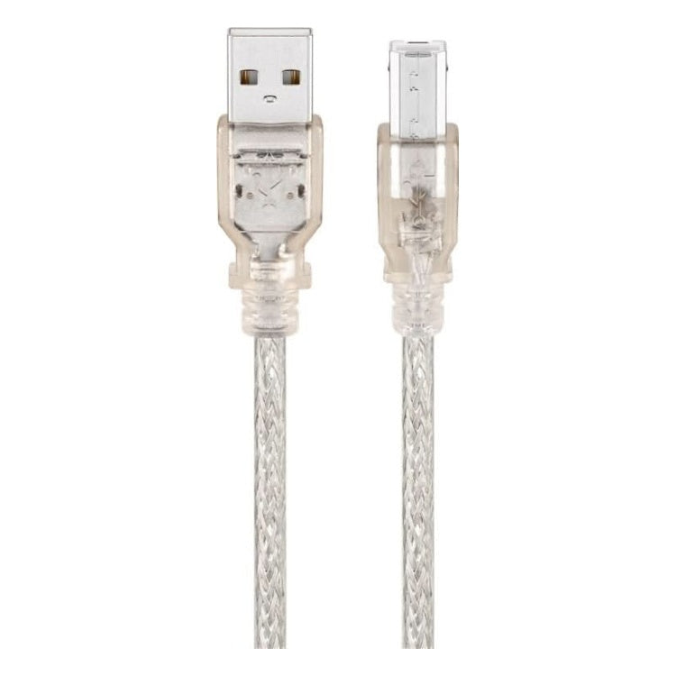 USB2.0-AB-1-T USB A naar USB B kabel - USB 2.0 - 1 meter - Transparant