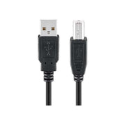 USB2.0-AB-1 USB A naar USB B kabel - USB 2.0 - 1 meter - Zwart