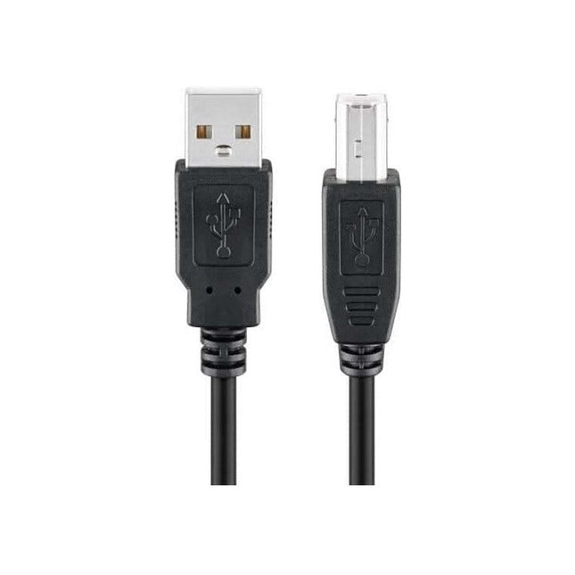 USB2.0-AB-1 USB A naar USB B kabel - USB 2.0 - 1 meter - Zwart