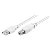 USB2.0-AB-1-WT USB A naar USB B kabel - USB 2.0 - 1 meter - Wit